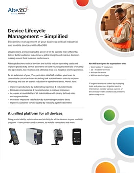 The first page of the business benefits solution brief.