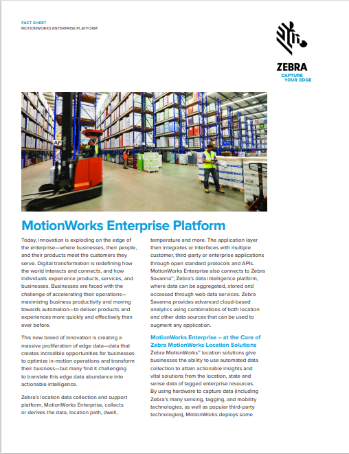 Zebra MotionWorks Fact Sheet