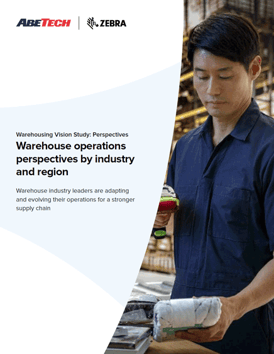 A preview of the cover of AbeTech and Zebra's modern warehouse optimization and automation solutions vision study.