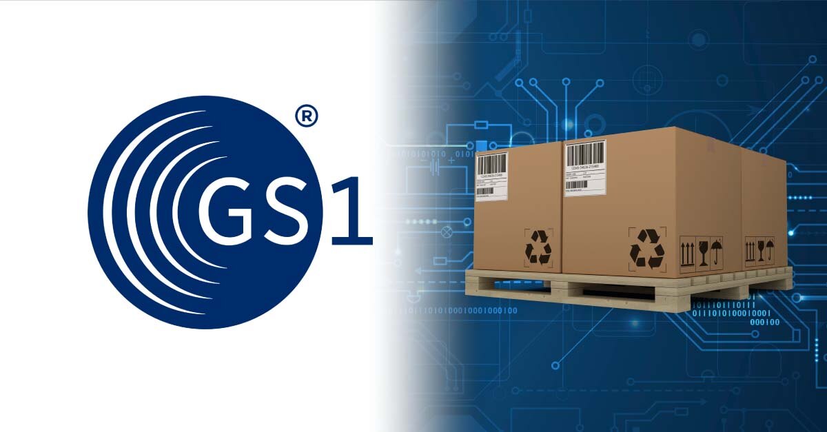 How does GS1 compliance enhance pallet labeling for supply chain management?