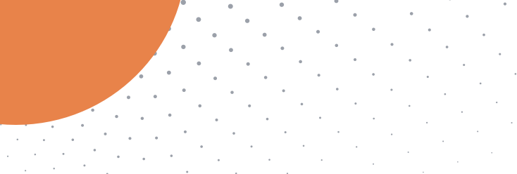 orange circle and dots graphic