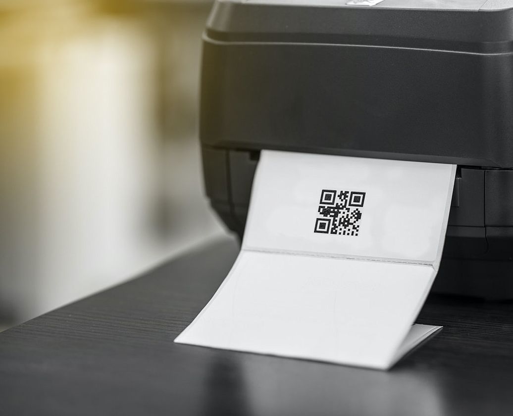 label printer printing qr code