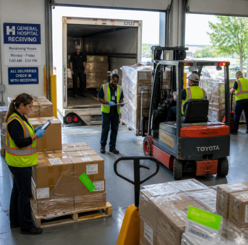 receiving dock at hospital
